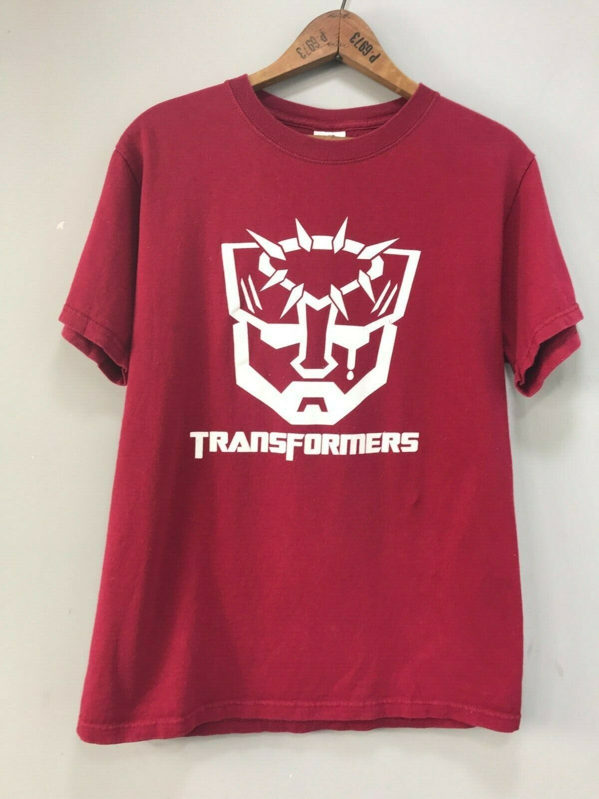 Vintage Mens Transformers Decepticons Short Sleeve T-Shirt Red Size S Small - £10.10 GBP