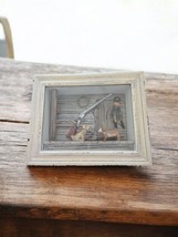 Vintage Rustic Shadow Box Display Case Large 11x14 Picture Frame Dogs Ri... - $34.03