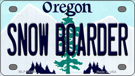 Snow Boarder Oregon Novelty Mini Metal License Plate Tag - $14.95