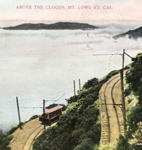 1907 Mount Lowe Railway Railroad Above The Clouds Pasadena CA Postcard Train - £6.13 GBP