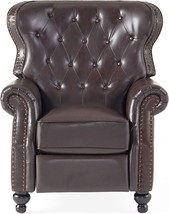Brown Walder Reconstituted Bycast Leather Recliner From Christopher Knight Home. - £385.09 GBP