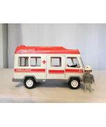 Playmobil Geobra 3456 Ambulance Rescue Playset Vintage 1985 with Figure - $301.58 MXN