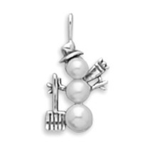 Pearl Snowman Christmas Charm - $29.99