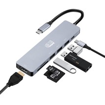 Adesso AUH-4025 USB C Docking Station Multiport Adapter Type C Hub Suppo... - $42.95