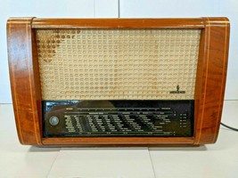 1950 Siemens Lace SUPER 51 &#39;Bread Box&quot; RADIO 1950s AM FM Tube Dial Analog - £266.29 GBP