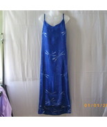 Small long blue rayon dress with adjustable straps, flouncy hem &amp; dragon... - £23.89 GBP