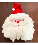 Vintage 1992 Macrame Santa Claus Wall Door Hanging 19&quot; Length USA - $20.24 CAD