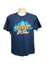 Authentic WWE 2015 Summer Slam Brooklyn New York Adult Medium Blue TShirt - £15.62 GBP