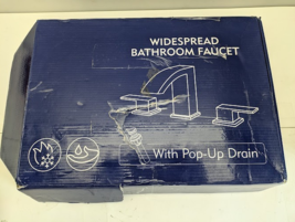 Widespread Bathroom Sink Faucet 2-Handle 3 Holes with Pop-up Drain Brush... - $45.47