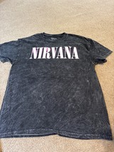 Nirvana In Utero Mineral Wash Black Grunge Band Kirk Cobain T-Shirt Sz L... - $19.53