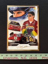 Original NASCAR Artwork Chrome Stamped Collector foil, Jeff Gordon 1990s 7x10&quot; - $7.85