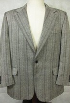 GORGEOUS Cloister Collection Sea Island Gray Stripe Silk Sport Coat 44R - £28.58 GBP