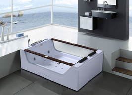 Whirlpool bathtub hydrotherapy Hot tub 2 persons 70.8&quot; Double pump Mod. Positano - £3,110.19 GBP