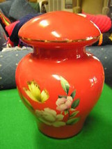 Magnificent Handpainted Glass URN/Vase Made in Mexico...................... - £13.15 GBP