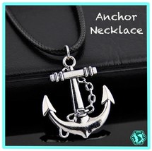 Anchor Charm Necklace - Donating Profits to Save Injured Sea Turtles  - £7.96 GBP