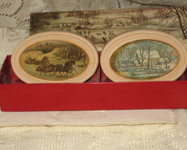 Avon-Winterscapes 1876-Currier &amp; Ives- Boxed Set of 2 Soaps- 1976 - $8.00