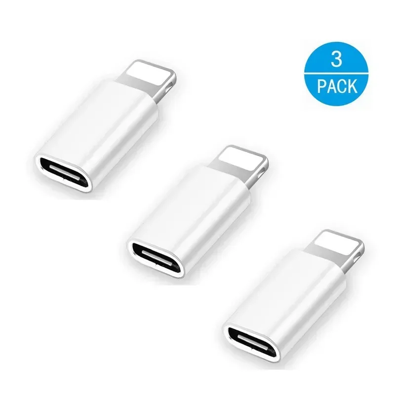 3PCS USB Type C To Lighting Female Charging Cable Adapter for IPhone 14 13 12 15 - £11.05 GBP+