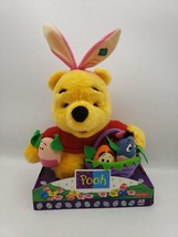 Vintage Winnie the Pooh Easter Plush Basket Piglet Tigger  Bunny 1999 NOS 90s - £20.07 GBP