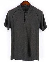 Lululemon Metal Vent Tech Polo Shirt Mens Small Gray Golf Casual Preppy ... - $37.15