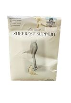 JC Penney Pantyhose Sheerest Caress Long Bone Nylons Stocking Support Ti... - $6.00