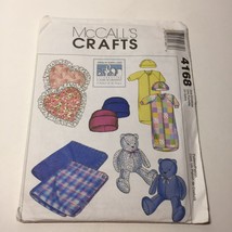 McCall&#39;s 4168 Baby Blanket pillow Bear Bunting Cap Hat - £10.12 GBP