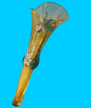 Art Glass Tussie Mussie Posey Posy Holder Vase Insert Painted Flower (#J1264) - £224.06 GBP