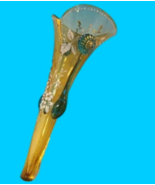 Art Glass Tussie Mussie Posey Posy Holder Vase Insert Painted Flower (#J... - $391.12 CAD