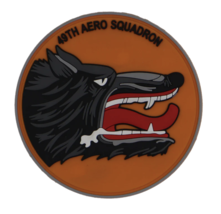 Army Air Service Wwi 49TH Aero Squadron Snarling Wolves Hook &amp; Loop Pvc Patch - £30.66 GBP