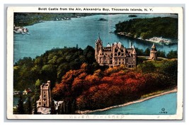 Boldt Castle Aerial View Alexandria Bay Thousand Islands NY UNP WB Postcard P27 - £2.28 GBP