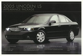 2005 Lincoln LS APPEARANCE PACKAGE sales brochure sheet US 05 - £4.79 GBP