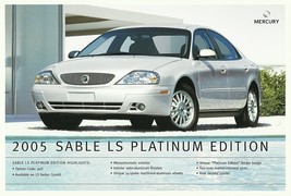 2005 Mercury Sable Ls Platinum Edition Sales Brochure Sheet Us 05 - £4.71 GBP