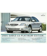 2005 Mercury SABLE LS PLATINUM EDITION sales brochure sheet US 05 - £4.79 GBP