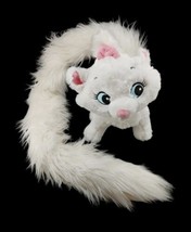 Disney Parks Marie Aristocats Plush 12&quot; Kitty Cat w/ 48&quot; Long Fluffy Boa... - $14.86