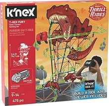 K’NEX T-Rex Fury Motorized Roller Coaster Building Set 473 Pieces Age 9+ - $39.59