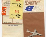 Trans Caribbean Airways Ticket Jacket &amp; Fiestarico Ticket 1964 NY San Juan  - £29.96 GBP