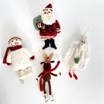 2002 Hallmark Crown Santa &amp; His Sweetest Friends Keepsake Ornaments Set of 4 - £12.78 GBP