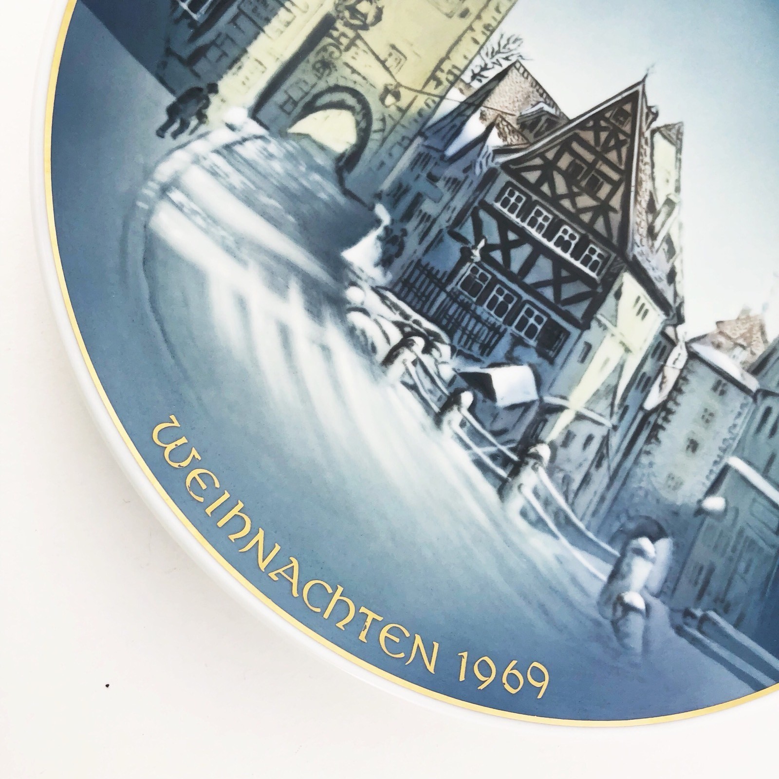 Vintage 1969 Rosenthal Christmas Plate Weihnachten George Kuspert Rothenburg Item image 5