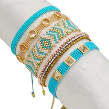 Goboho Beading Bracelet Rhinestone Jewellery Fashion Bohemian Pulseras Crystal J - £37.77 GBP