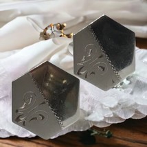 925 Sterling Silver Vintage Etched Ornate Design Cufflinks 3/21 - £55.95 GBP