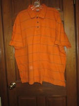 Vintage Old Navy Orange with Blue Stripes Polo Shirt - Size XXXL - $24.74