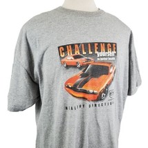 Vintage Dodge Challenger T-Shirt XXL Gray Crew Cotton Mopar Healthy Directions  - £14.37 GBP