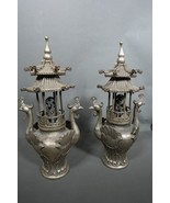 Rare Vintage Egyptian Ornate Porcelain &amp; Solid Brass Large Hand -Made Vase - $881.93 CAD