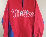 Philadelphia Phillies Majestic Cool Base Quarter Zip Jacket/Coat, NWT, M... - $61.74