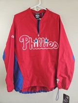 Philadelphia Phillies Majestic Cool Base Quarter Zip Jacket/Coat, NWT, Men&#39;s M - £48.50 GBP