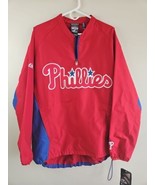 Philadelphia Phillies Majestic Cool Base Quarter Zip Jacket/Coat, NWT, M... - £48.55 GBP