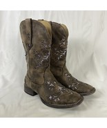 Roper Womens Riley Glitz Vintage Style Brown Faux Leather Western Boots ... - $64.95 CAD