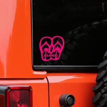 Flip Flop Aloha Hawaii Palm Tree Vinyl Decal Sticker Custom Truck Bumper... - $109.18 MXN