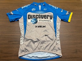 Nike Discovery Channel Men’s Blue/Gray Cycling Jersey - Large - £23.51 GBP