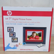 HP DF780B2 7&quot; Black Wood Digital Picture Frame 2GB Memory w/ Remote - Pr... - £26.08 GBP