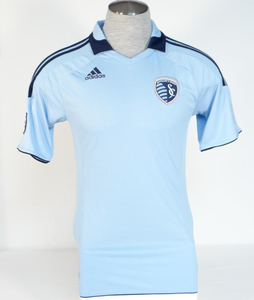 Primary image for Adidas ClimaCool Kansas City Sporting Blue Short Sleeve Soccer Jersey Men's NWT
